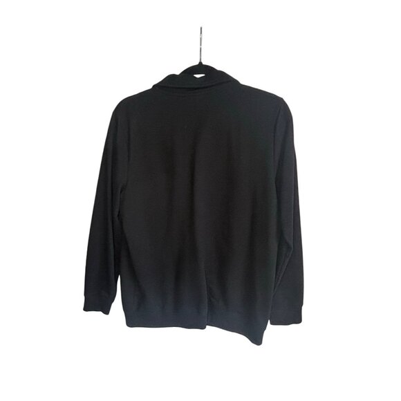 Alfred Dunner Jacket Sz Small Black Zip Front - Picture 2 of 3